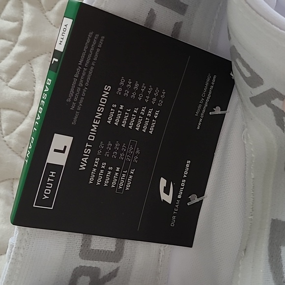Champro Youth Baseball Pants White - Picture 3 of 5